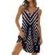 thumbnail image 1 of Vestido de verano ETCYY 2025 para mujer, vacaciones, verano, a rayas, azul marino, 1 of 6