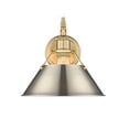 thumbnail image 3 of 3306-1W BCB-AB Golden Lighting Orwell - 1 Light Wall Sconce-9.63 Inches Tall and 10 Inches Wide-Brushed Champagne Bronze Finish-Aged Brass Shade Color, 3 of 3
