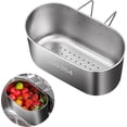 thumbnail image 1 of Stainless Steel Sink Drain Strainer Basket, Multifunctional Hanging Sink Strainer Drain Basket, Kitchen Sink Food Waste Strainer and Vegetable Cleaner, 1 of 4