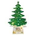 thumbnail image 1 of Adornos navideños Mini tarjeta de Navidad para escritorio Adorno Árbol de Navidad brillante con juego de luces, 1 of 5