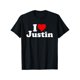 thumbnail image 1 of Camiseta 100% algodón I LOVE HEART JUSTIN, 1 of 6