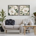 thumbnail image 2 of Stupell Industries Shabby Chic Serene White Blossoms & Foliage Gray 2pc Floating Frame Art Set, 25 x 25 each, by Nan, 2 of 7