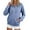 Blue, variant on XIAONU Womens Hoodies Baggy Fit Long Sleeve Zipper Hoodies Sweatshirts Pullover Solid Color Pockets Trendy Hooded Streetwear