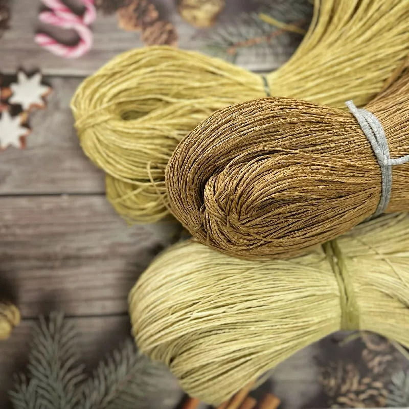 Ruban De Raphia Pour Emballage Cadeau, Fil De Raphia Pour Le Crochet, Rubans De Papier De Raphia Pour L'artisanat, Ruban De Ficelle De Papier D'emballage, 200m