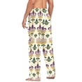 thumbnail image 3 of FORMRS Mens Pajama Pants with Pockets Cotton Sleepwear Lounge Bottoms Sizes S-2XL, Beige Floral Pattern, 3 of 7