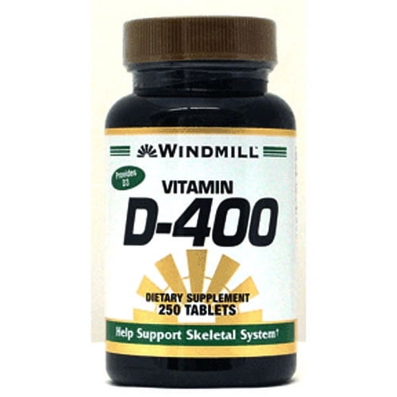 Windmill Vitamin D 400Iu Tablets To Support Skeletal System, 250 Ea
