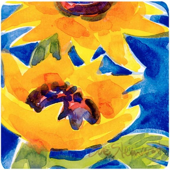 Flower - Sunflower Foam Coasters - Set Of 4, 3.5 x 3.5 In.