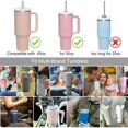 thumbnail image 3 of Stainless Steel Straw Replacement 40 oz for Stanley Adventure Travel Tumbler Reusable Straws with Cleaning Brush, 3 of 5