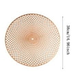 thumbnail image 3 of Dsscvnef European Hollow Placemat with Spiral Fan Flower Design Hot Gold Circular Dining Table, 3 of 9