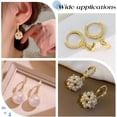 thumbnail image 5 of 1 Box 8Pcs Leverback Hooks 18K Gold Plated Brass Cubic Zirconia 4 Style Huggie Hoop Earring Findings with Loop for DIY DIY Earring Making, 5 of 9