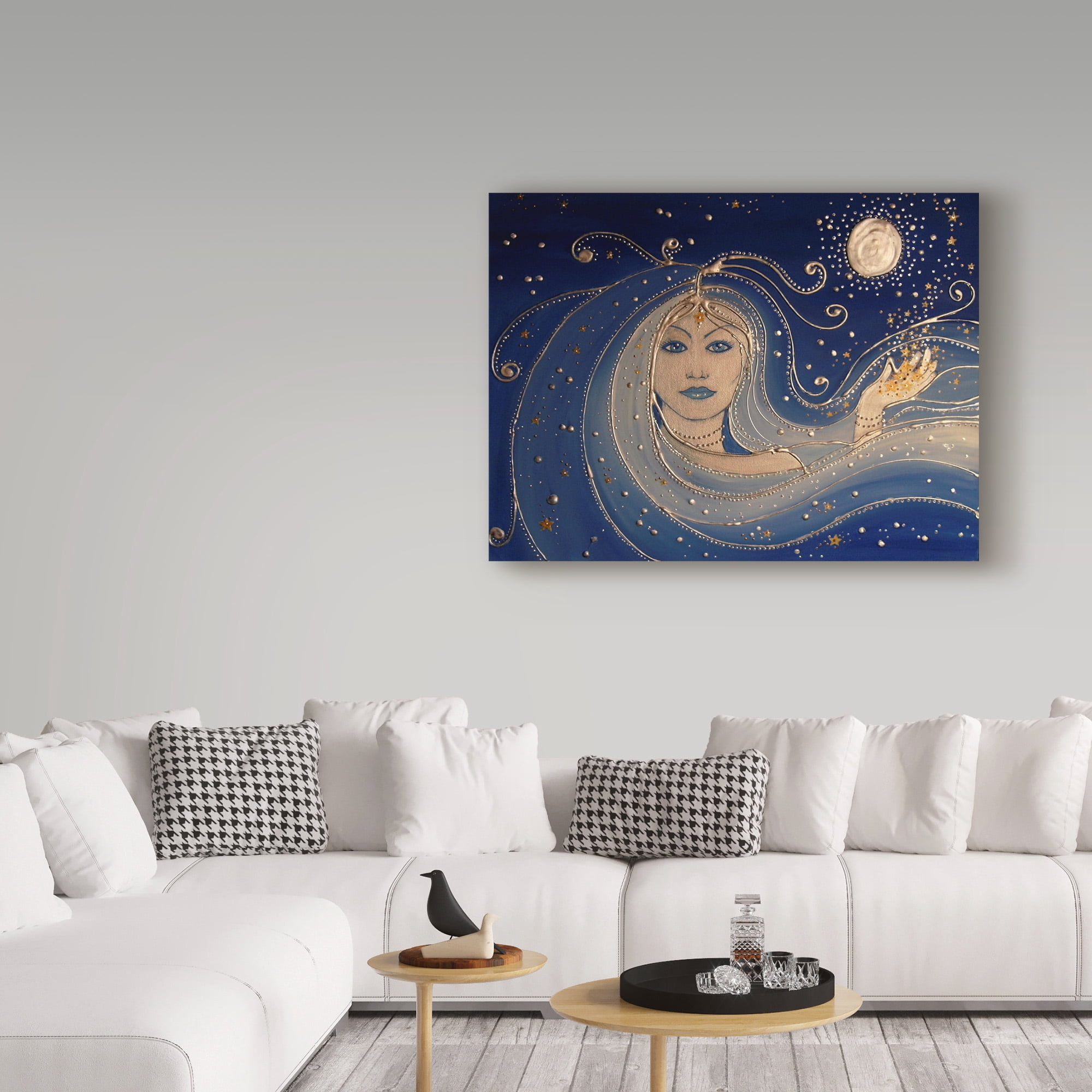 Trademark Fine Art 'Goddess Of Night' Canvas Art by Angie Livingstone