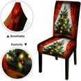 thumbnail image 6 of muroi Christmas Chair Covers for Dining Room Set of 6 Spandex Stretch Dining Room Chair Cover Removable Washable Kitchen Parsons Chair Covers Seat Slipcovers, 6 of 6