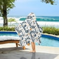 thumbnail image 6 of Toddler Hooded Beach Towel 24x50 Kids Bath Towels Soft Quick Dry for Swim Pool Boys Girls Zebra Leaf Birds, 6 of 7
