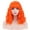 Orange, variant on RightOn Orange Wig Short Curly Wigs with Bangs Orange Synthetic Wigs with Wig Cap