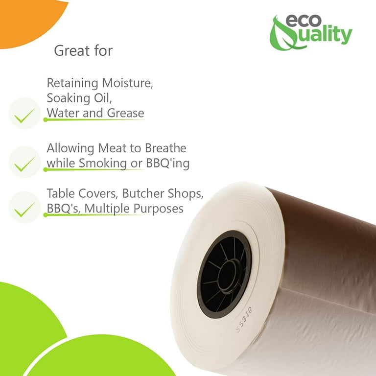 2 Rolls - White Butcher Paper Roll for Meat and Food Service 18 x