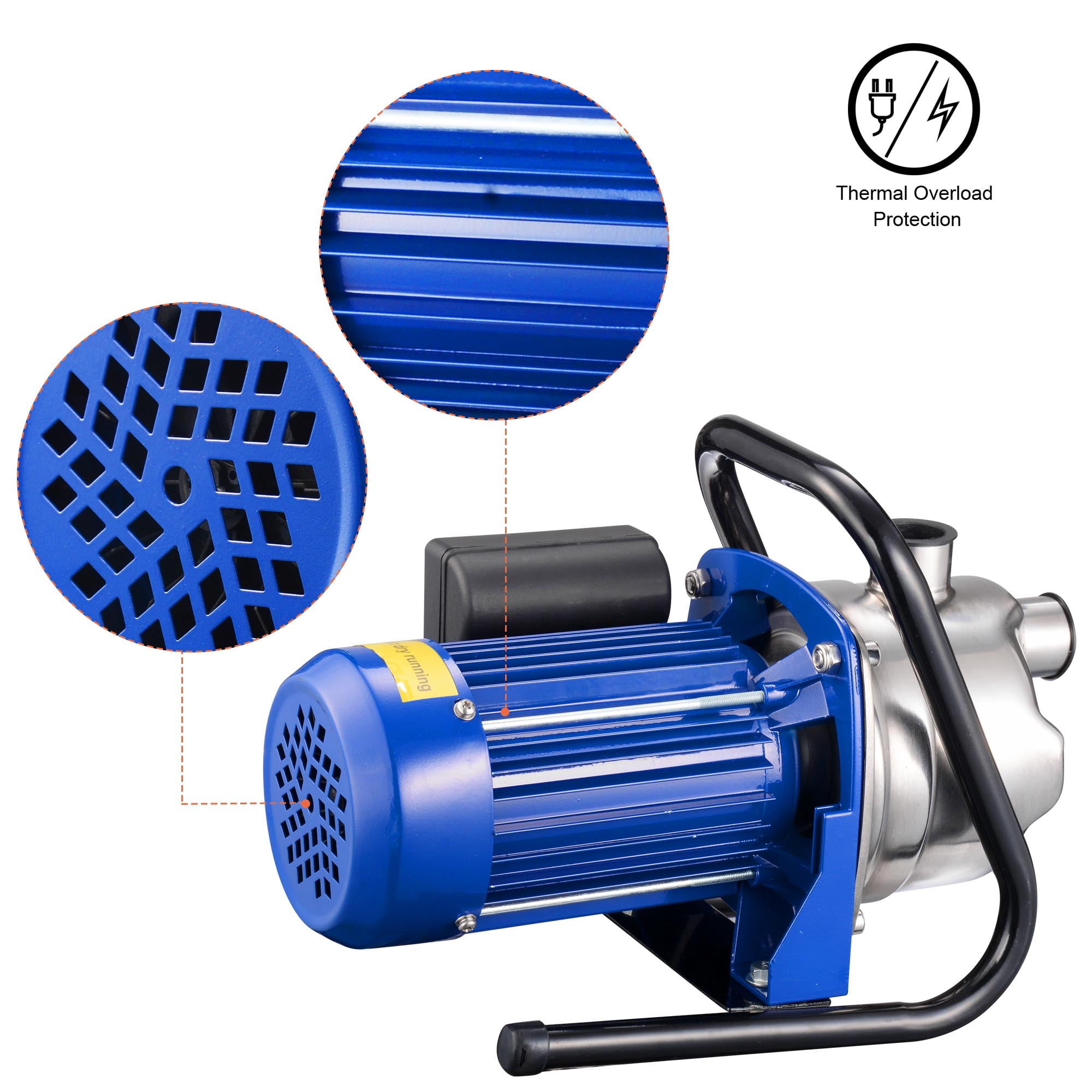 Yescom 1200W Electric Water Booster Pump Stainless Steel Garden Sprinkler Pump Pool