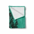 thumbnail image 2 of Skull Soft Flannel Fleece Blanket, Human Skeleton Theme Abstract Art Skull Design Illustration Artwork Print, Cozy Plush for Indoor and Outdoor Use, 60" x 80", Jade Green and Black, by Ambesonne, 2 of 6