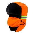thumbnail image 3 of Tachiuwa Russian Hat Reflective Skiing Cap Motorcycle Snowboarding Winter Trapper Hat Orange, 3 of 9