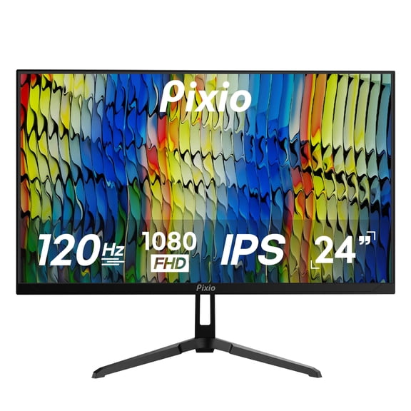 Pixio PX246 Wave 24 inch 120Hz Refresh Rate FHD 1080p Resolution IPS Panel 4ms GTG Response Time Gaming Monitor with Adaptive Sync