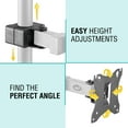 thumbnail image 4 of ELG F50N Full Motion Monitor Desk Mount Arm for 17–34 Inch Screens, Adjustable Height Swivel Tilt VESA Stand, 4 of 9