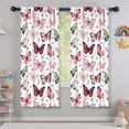 thumbnail image 5 of Blackout Kids Curtains,White Butterfly Pattern Childrens Insulated Curtains Set Of 2,Bedroom Essentials,Toddler Room Decor 42"x63", 5 of 5
