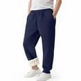 thumbnail image 6 of CAICJ98 Boys Girls Jogger Pants Fleece Lined Pants Soft Pull On Pants with Elastic Waistband, Casual Athletic Sweatpants Boys Girls (Navy,13-14 Years), 6 of 6