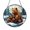 Acrylic 3.5 Inch, variant on Bear Pair Forest Scene Stained Glass Style Window Hanging – Wildlife Art