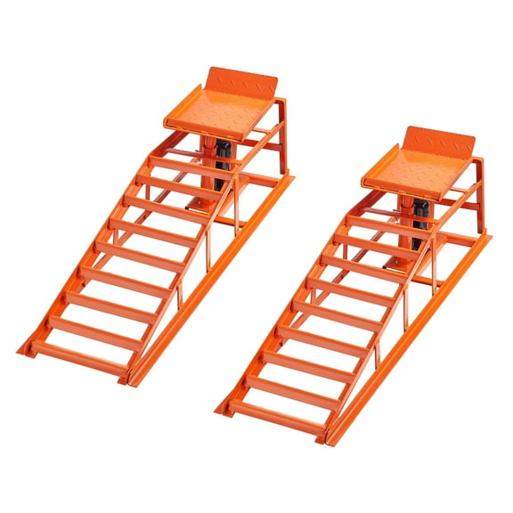 KFFKFF Hydraulic Car Ramps, 2 PCS 11000 lbs Capacity, 10-14.2 Inch Lift Range, Durable Vehicle Ramps for Garage Maintenance, Oil Changes, and Auto Repairs
