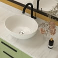 thumbnail image 4 of Modern Bathroom Vanity 16x13 Inch White Ceramic Oval Vessel Bathroom Sink,Wooden Bathroom Vanity, 4 of 9