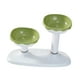 thumbnail image 2 of Comedero elevado para gatos, altura y ángulo ajustables, cuenco para agua, comedero para mascotas, gato verde, 2 of 9