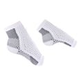 thumbnail image 1 of EeaseMX 2 pares de calcetines de compresión para fascitis plantar, calcetines deportivos elásticos de soporte para el tobillo, tallas X/XL (blanco y negro), 1 of 7