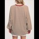 thumbnail image 4 of Camiseta de Larga Extragrande para Mujer, Túnica A Rayas con Bloques de Color, Sudadera Holgada de Otoño con Cuello Redondo y Rojo M, 4 of 10