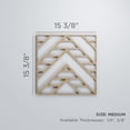 thumbnail image 3 of Ekena Millwork 15 3/8"W x 15 3/8"H x 1/4"T Medium Gilcrest Decorative Fretwork Wood Wall Panels, Cherry, 3 of 18