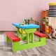 thumbnail image 3 of Mesa y Banco de Picnic Costway para Niños con Paraguas Multicolor, 3 of 8