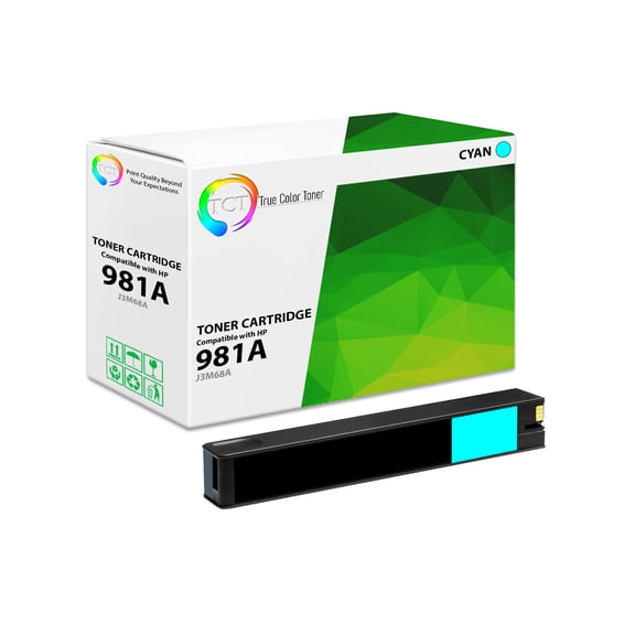 TCT 981A Cyan Ink Cartridge - Compatible With HP 981A J3M68A Cyan