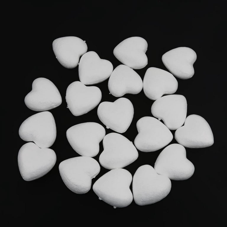 DIY White Foam Heart-shaped Polystyrene Modelling Craft Ball Gifts ☆