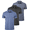 Black/Gray/Blue, variant on Men's Polo Shirts Performance Short Sleeve Golf Shirt Casual Collared T-Shirt,3 Pack,Size L