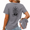 1-Grey, variant on Ladies Double-Sided Bird Graphic T-Shirt Small Front Logo Large Back Silhouette Print Tee Round Neck Short Sleeve Casual Top