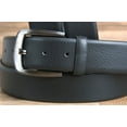 thumbnail image 2 of 48 In Black Leather Dress Belt 100% Pure Italian Cow Genuine Formal, 2 of 4
