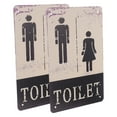 thumbnail image 3 of 2 Pcs Panneau de Toilette Rétro en Métal Panneau d'Identification de Toilette Panneau de Guidage de Toilette pour Supermarché, 3 of 6