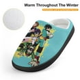 thumbnail image 4 of Anime Boku No Hero Kid's Cotton Slippers Winter Warm Soft Plush Slippers with Rubber Sole Non-Slip Indoor Outdoor Slip on Shoes Fluffy House Slippers For Boys Girls Teen, 4 of 8