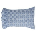 thumbnail image 2 of VHC Brands Jolie, Farmhouse Ruffled Pillow Cases, Standard, Floral, Blue & Green, 21x26+4, Set of 2, 2 of 3