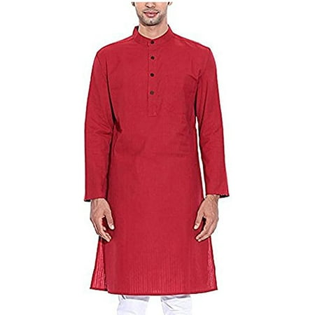 

Royal Men s Cotton Blend Kurta (Royal_40_Red_Large)