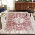thumbnail image 3 of ReaLife Rugs Machine Washable Printed Persian Distressed Medallion Clay Eco-friendly Recycled Fiber Area Runner Rug (5' x 7'), 3 of 10
