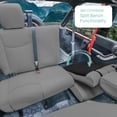 thumbnail image 5 of For 2007-2017 Jeep Wrangler JKU 4 Door FH Group Faux Leather Custom Fit Car Seat Covers - Full Set Solid Gray, 5 of 5