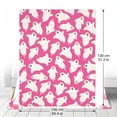 thumbnail image 2 of Halloween Ghost Print Flannel Throw Blanket 39.4 x 51.2 Inch for Couch Bedroom Decoration, Soft Lightweight Decorative Blanket for Seasonal Home Comfort, 1Pack D, 2 of 6