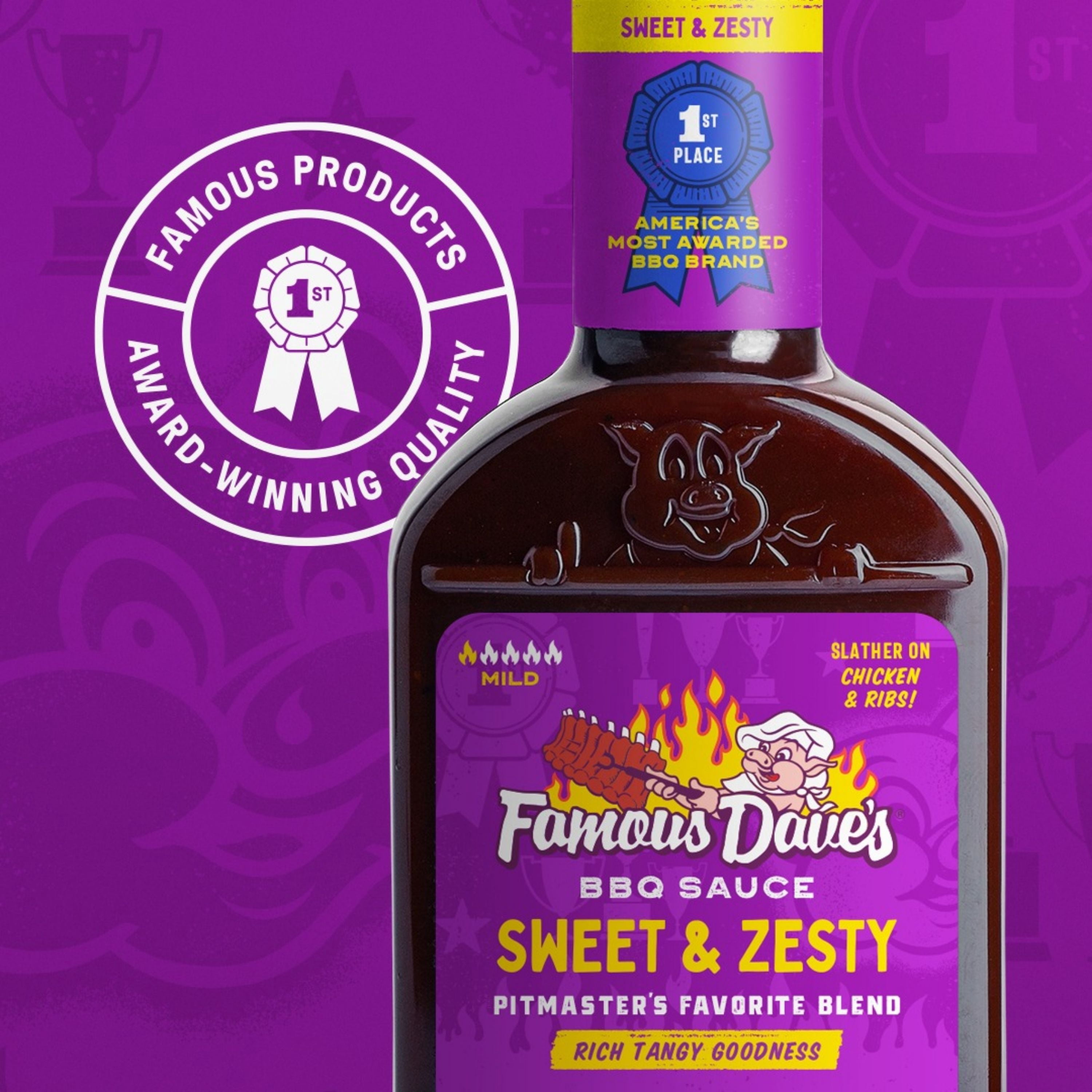 Famous Dave's Sweet & Zesty BBQ Sauce, 20 oz
