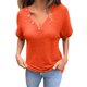 thumbnail image 1 of Camiseta de Manga Corta de Verano para las Mujeres con Cuello en V, Primavera de Verano de Poliéster, 1 of 7