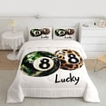 thumbnail image 2 of Castle Fairy Boys Girls Billiards Game Twin Comforter Sets,Leopard Print Ball Bedding Set, 2 of 8