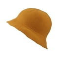 thumbnail image 2 of WITHMOONS Wool Winter Short Brim Womens Solid Bowler Fedora Hat SLB1245 (Yellow), 2 of 5